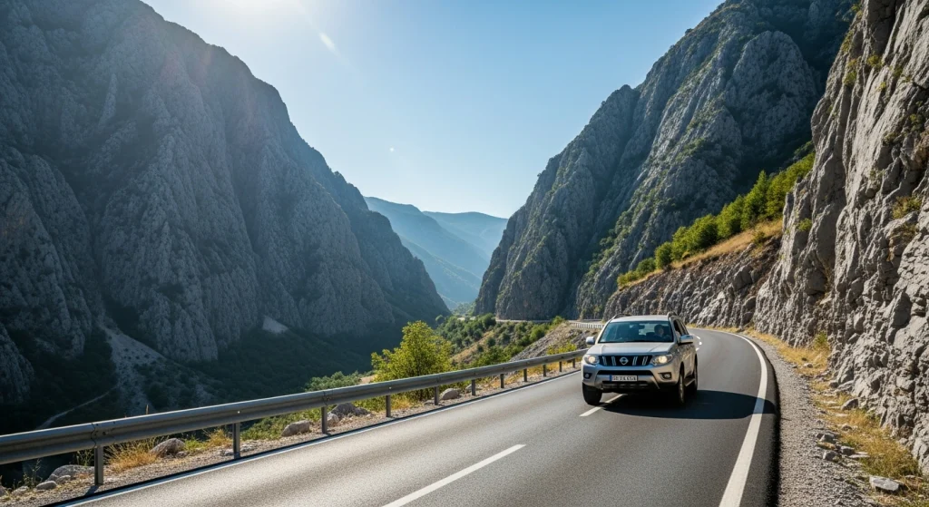 Driving to Theth Albania